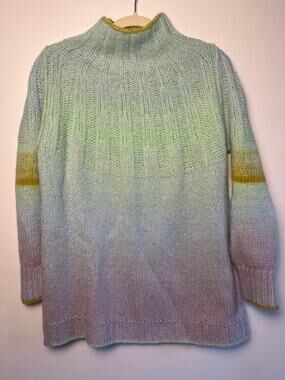 ✨ Anthropologie Pastel Ombre Mock Neck Knit Sweater ✨ Alpaca blend